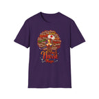 Black Nurse Magic T-Shirt — Nurse w/Brown Afro Illustration with Inspirational Words