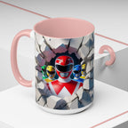 Power Rangers Coffee Mug — Retro Superhero Team Design (11/15 oz)