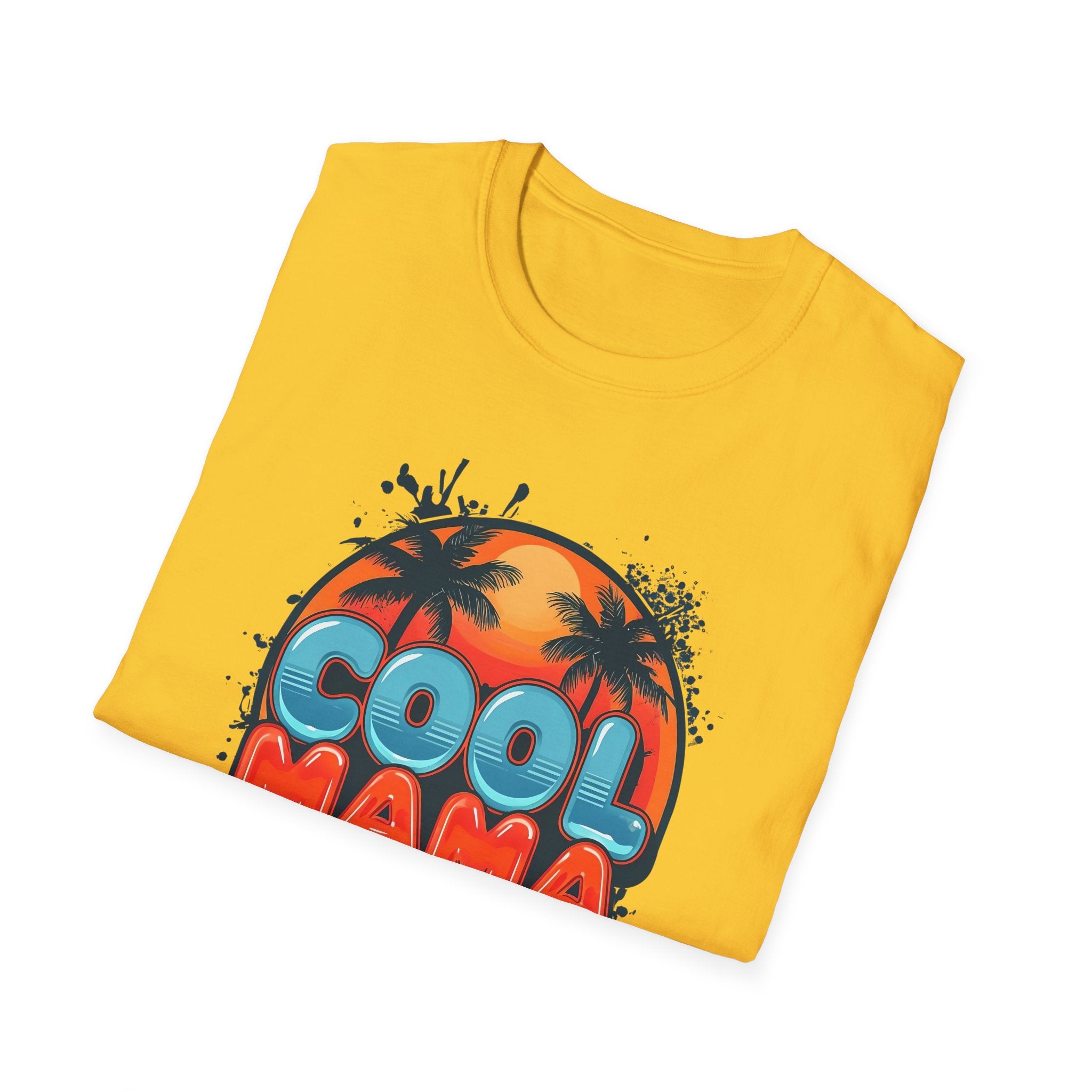 Cool Mama T-Shirt — Retro Palm Sunset Graphic Tee for Moms