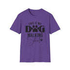 Dog Walking T-Shirt — "This Is My Dog Walking Shirt" Pet Lover Tee
