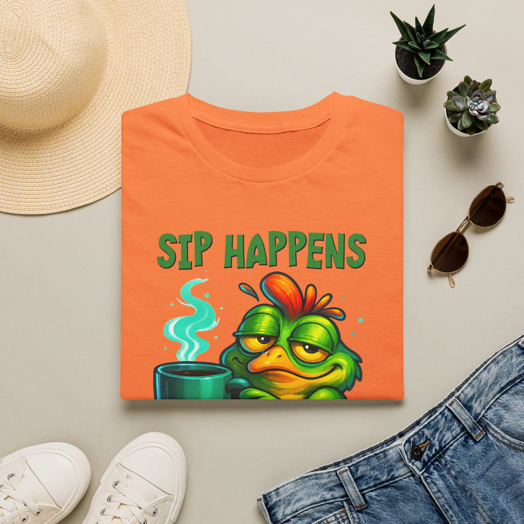 Sip Happens Frog T-Shirt — Funny Coffee Lover Tee