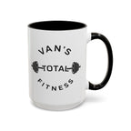 Van's Total Fitness Coffee Mug (11oz/15oz) — Gym Barbell Ceramic Mug