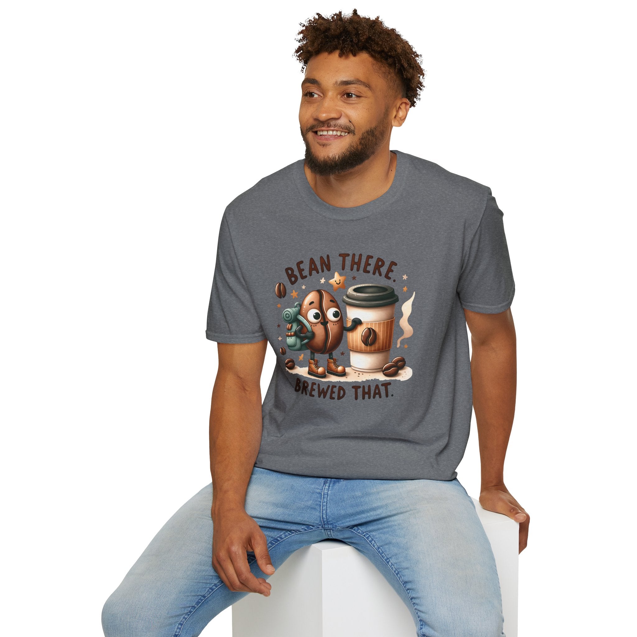 Bean There Brewed That T-Shirt — Cute Coffee Bean Pun Tee