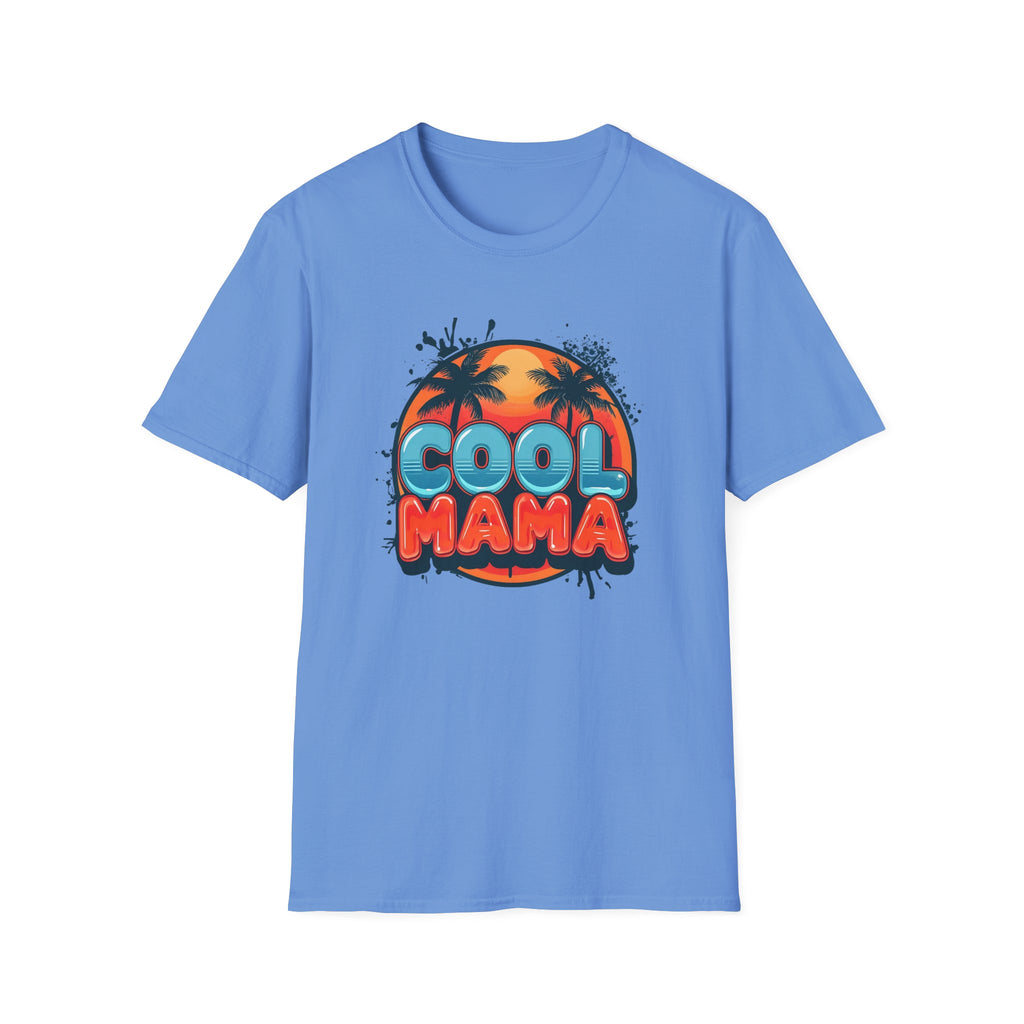 Cool Mama T-Shirt — Retro Palm Sunset Graphic Tee for Moms