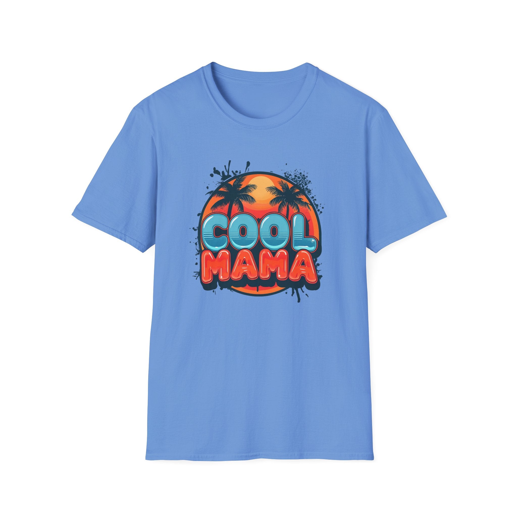 Cool Mama T-Shirt — Retro Palm Sunset Graphic Tee for Moms
