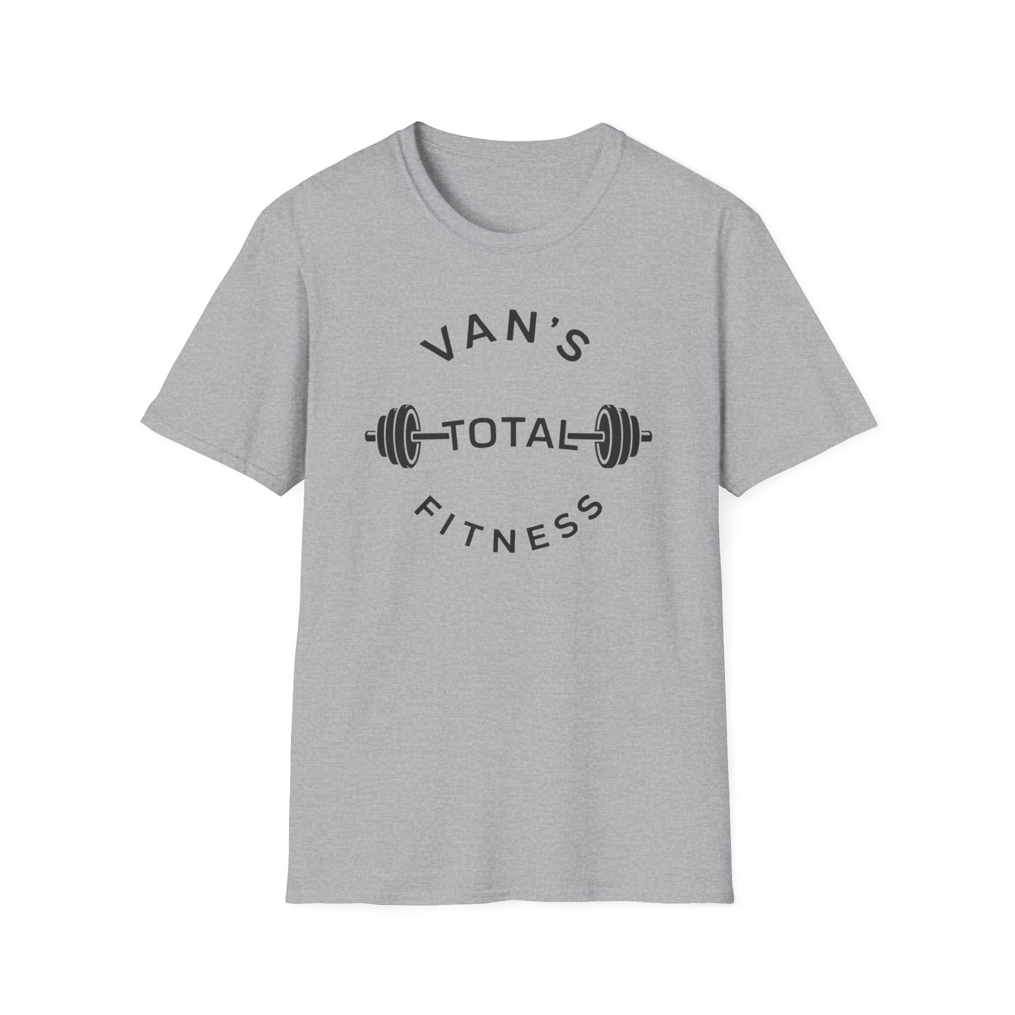 "Van's Total Fitness" Barbell Gym T-shirt