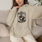 "Death Before Decaf" Coffee Skull Graphic Hoodie