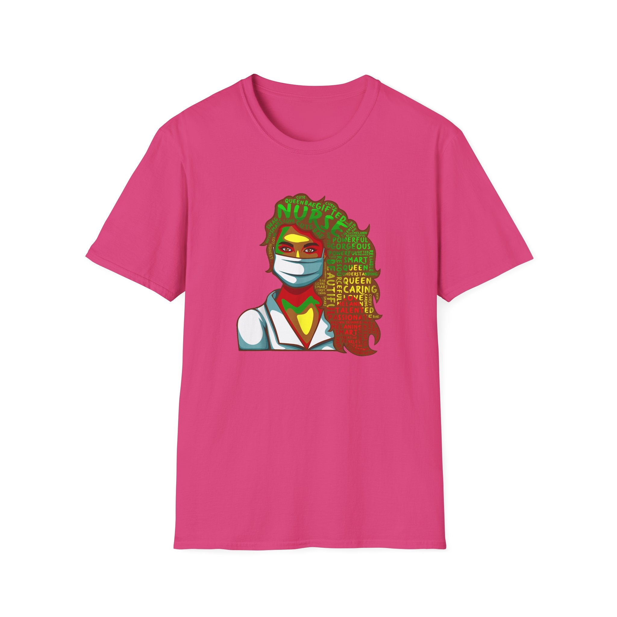 Nurse Queen Masked Portrait T-Shirt — Caring Hero Nurse Gift