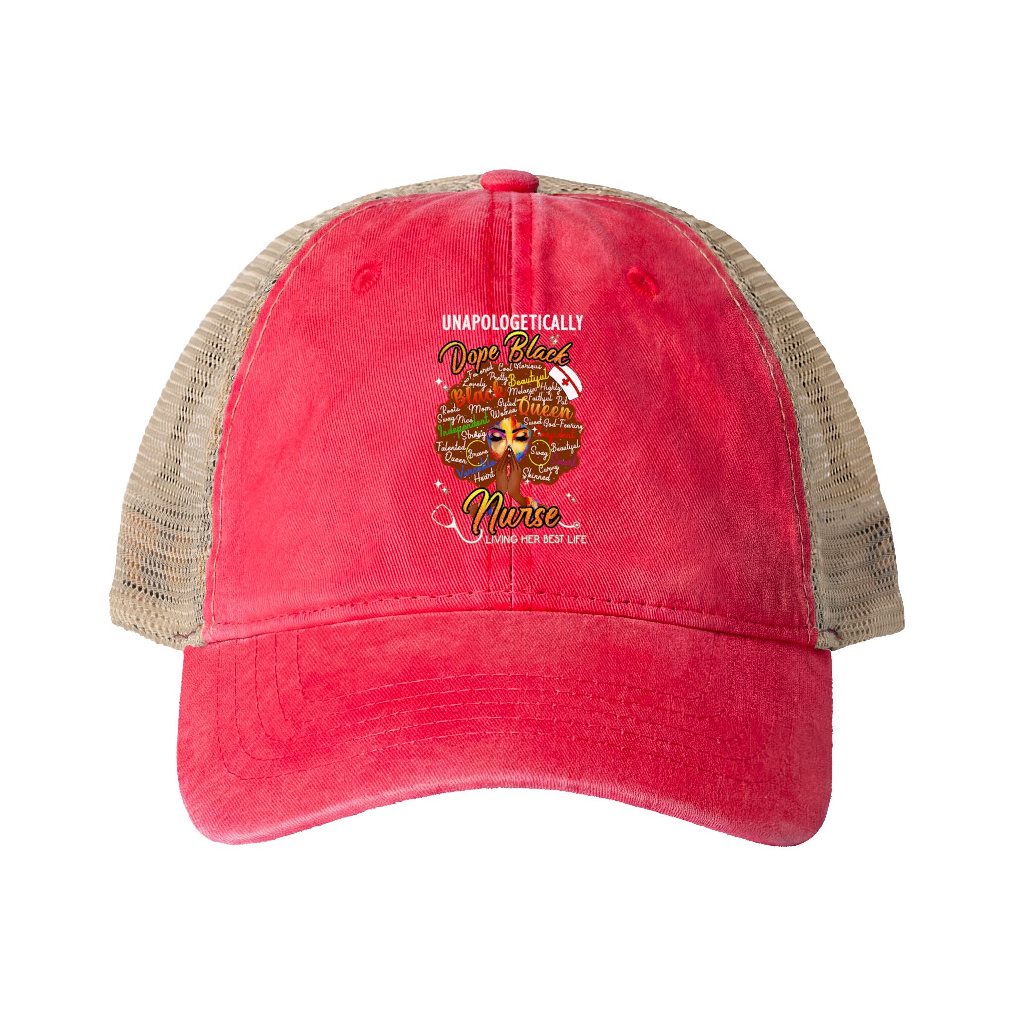 Unapologetically Dope Black Nurse - Women's Washed Mesh-Ponytail Back Cap