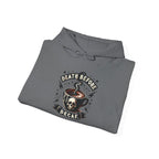 "Death Before Decaf" Coffee Skull Graphic Hoodie