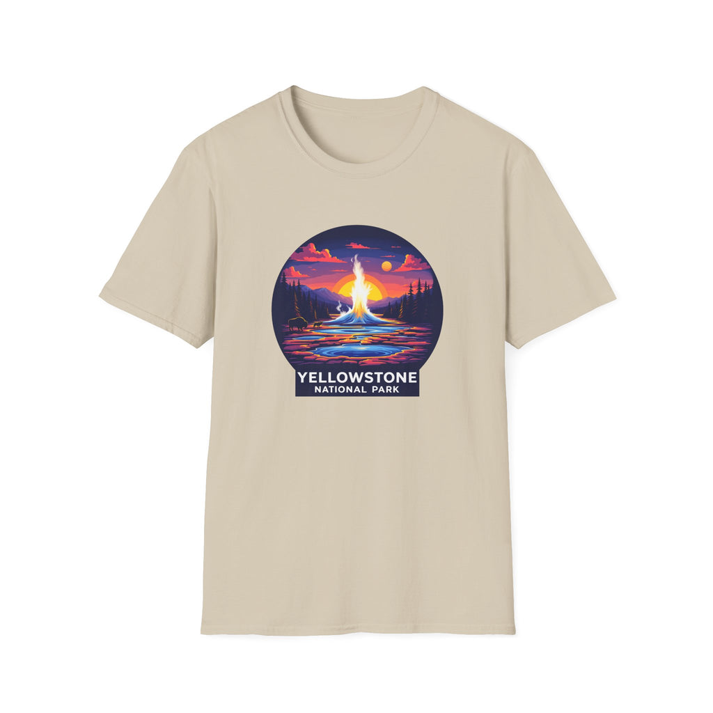 Yellowstone National Park Tee — Geyser Sunset Graphic T-Shirt
