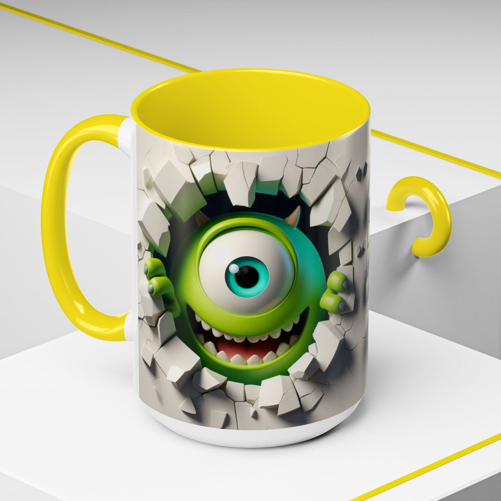 Monster's Inc Mike Peekaboo Coffee Mug – Cute One-Eyed Cartoon Accent Mug (11/15oz)