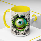 Monster's Inc Mike Peekaboo Coffee Mug – Cute One-Eyed Cartoon Accent Mug (11/15oz)