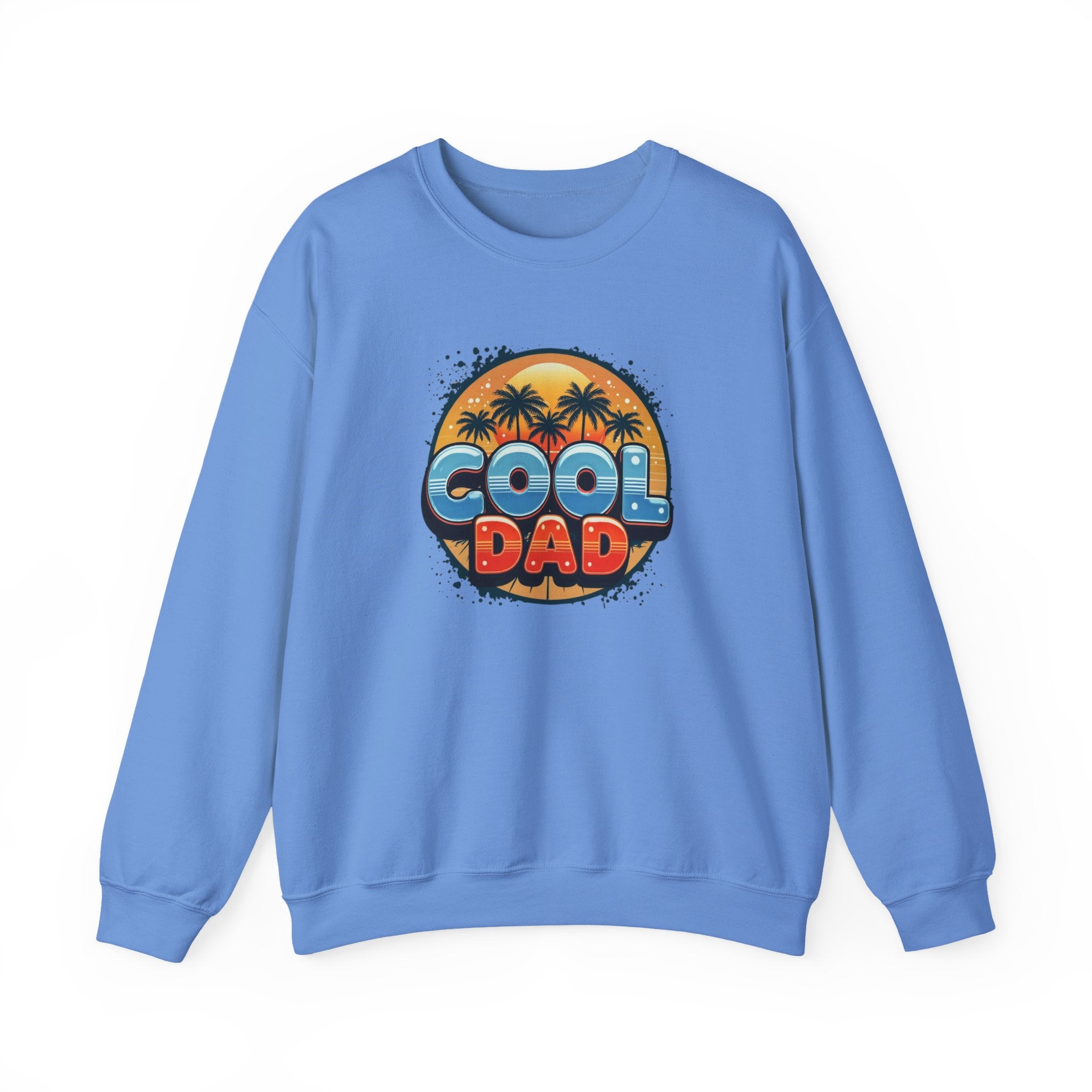 Cool Dad Crewneck Sweatshirt — Retro Sunshine Palm Beach Graphic