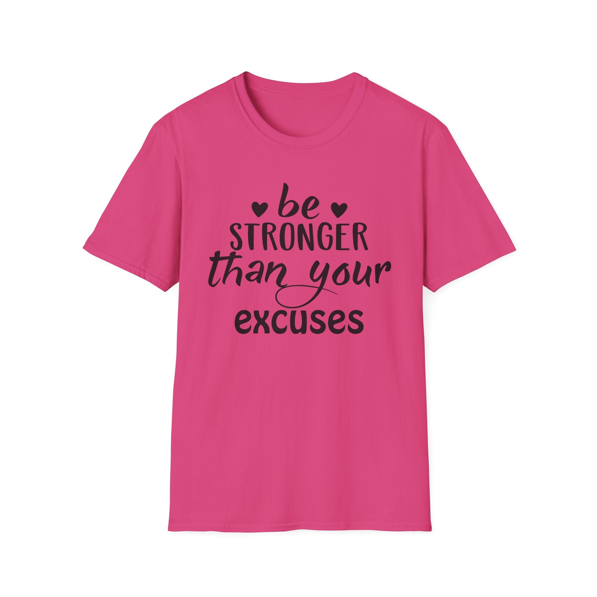 "Be Stronger Than Your Excuses" Inspirational Gym Tee - Motivational T-Shirt