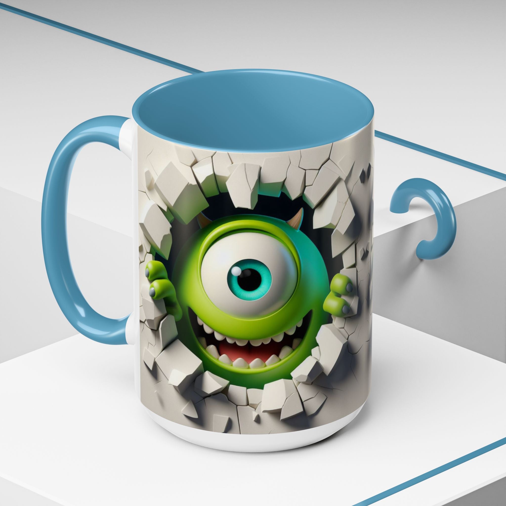Monster's Inc Mike Peekaboo Coffee Mug – Cute One-Eyed Cartoon Accent Mug (11/15oz)