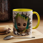 Baby Groot "Break Through" Accent Coffee Mug — Cute Guardians of the Galaxy Pop Art Gift (11/15 oz)