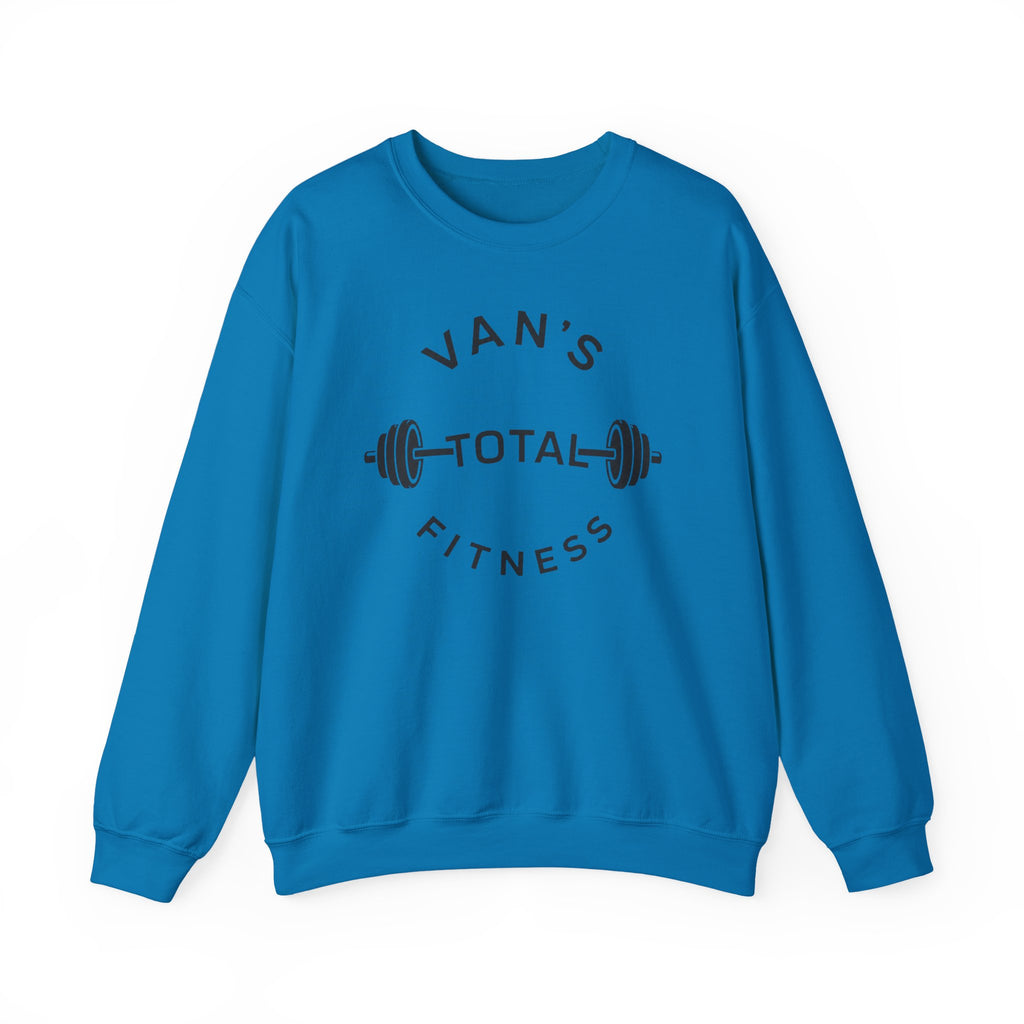 Fitness Crewneck Sweatshirt — "Van's Total Fitness" Barbell Logo