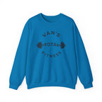Fitness Crewneck Sweatshirt — "Van's Total Fitness" Barbell Logo