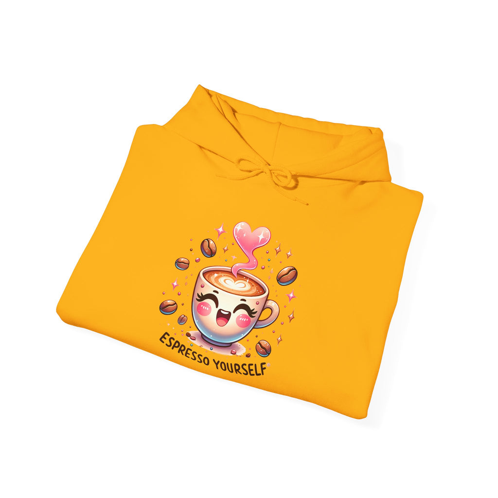 Espresso Yourself Hoodie - Cute Coffee Cup Graphic Hoodie for Coffee Lovers