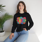 Nurse Floral Crewneck Sweatshirt — Colorful Flower Nursing Sweatshirt