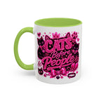 Cats Before People Coffee Mug — Pink Cat Lover Gift (11/15oz)