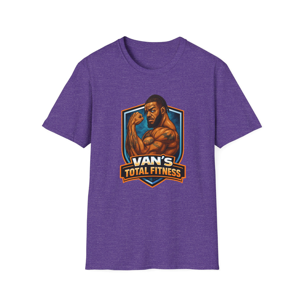 Van's Total Fitness T-Shirt | Muscular Bodybuilder Logo Tee