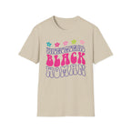 Retro 'Proud Black Woman' T-Shirt — Colorful Floral Graphic Tee