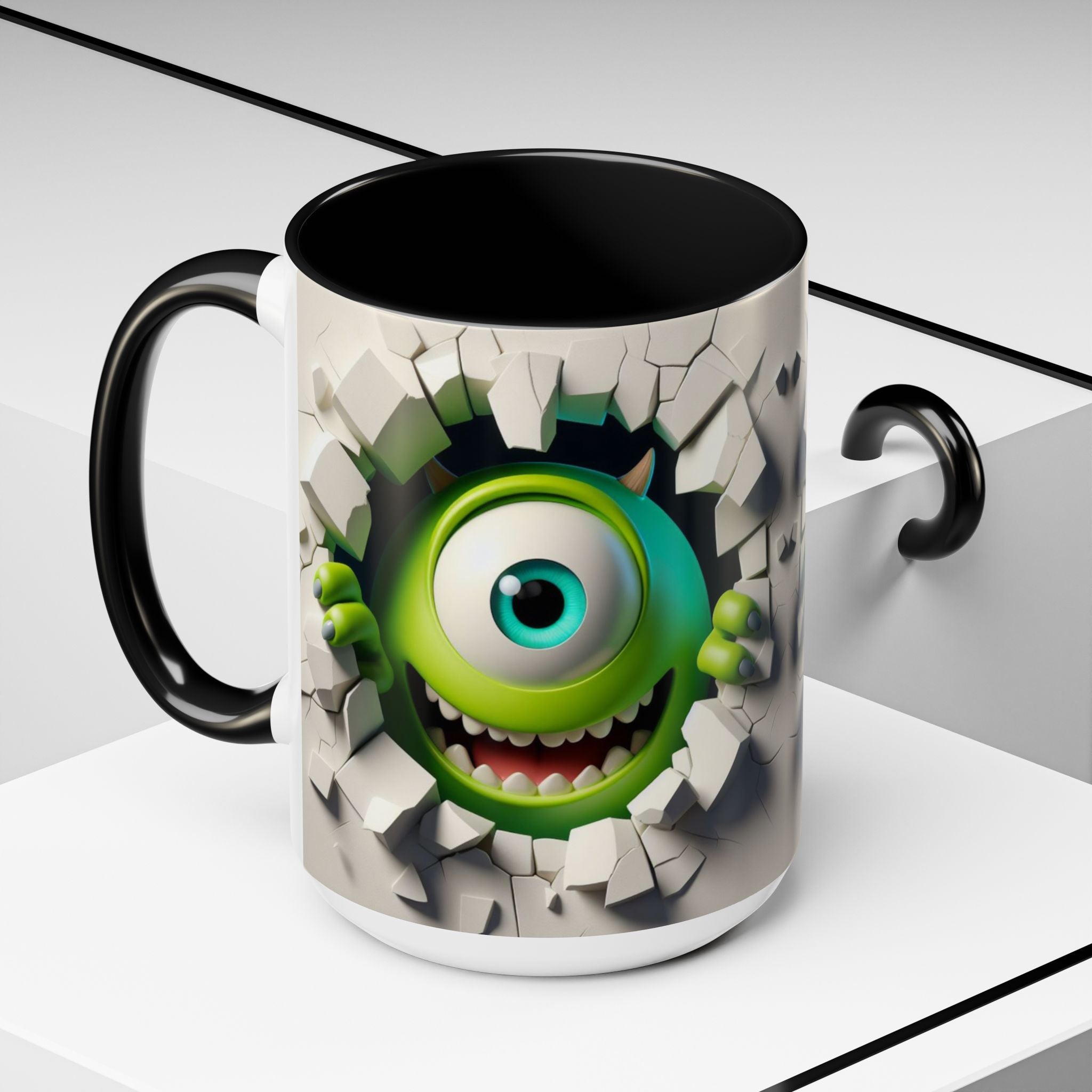 Monster's Inc Mike Peekaboo Coffee Mug – Cute One-Eyed Cartoon Accent Mug (11/15oz)