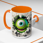 Monster's Inc Mike Peekaboo Coffee Mug – Cute One-Eyed Cartoon Accent Mug (11/15oz)