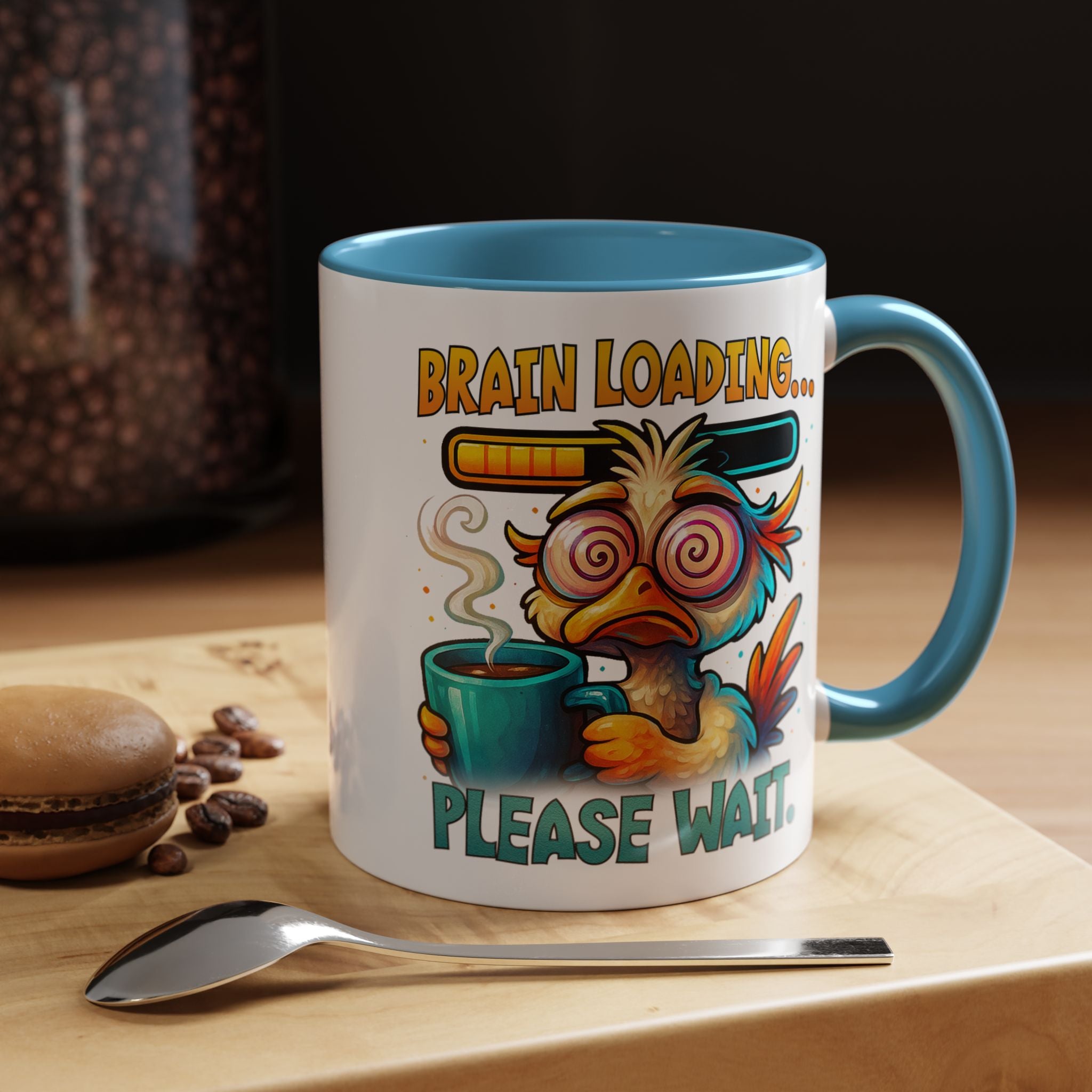 "Brain Loading... Please Wait" Funny Morning Mug for Coffee Lovers
