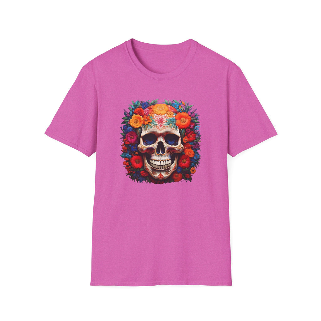 Day of the Dead Skull T-Shirt — Floral Sugar Skull Graphic Tee