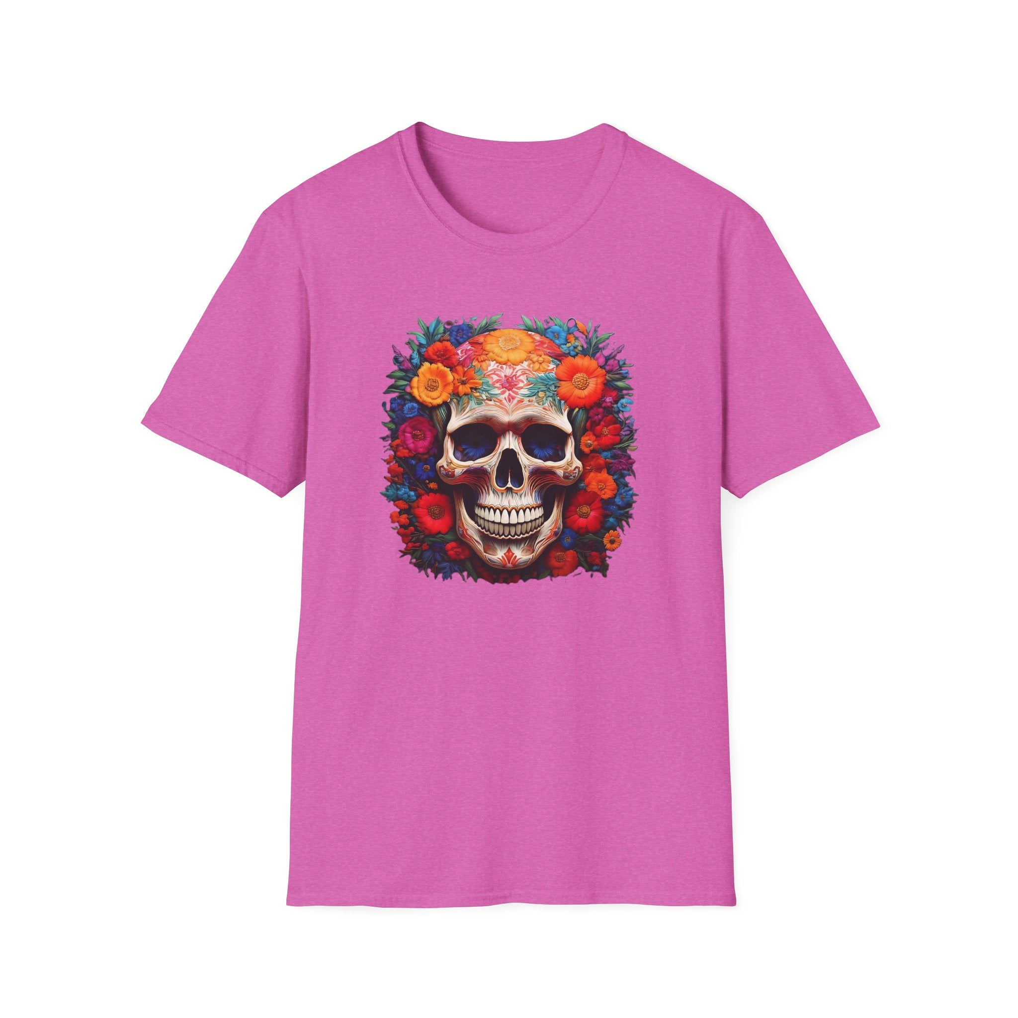 Day of the Dead Skull T-Shirt — Floral Sugar Skull Graphic Tee