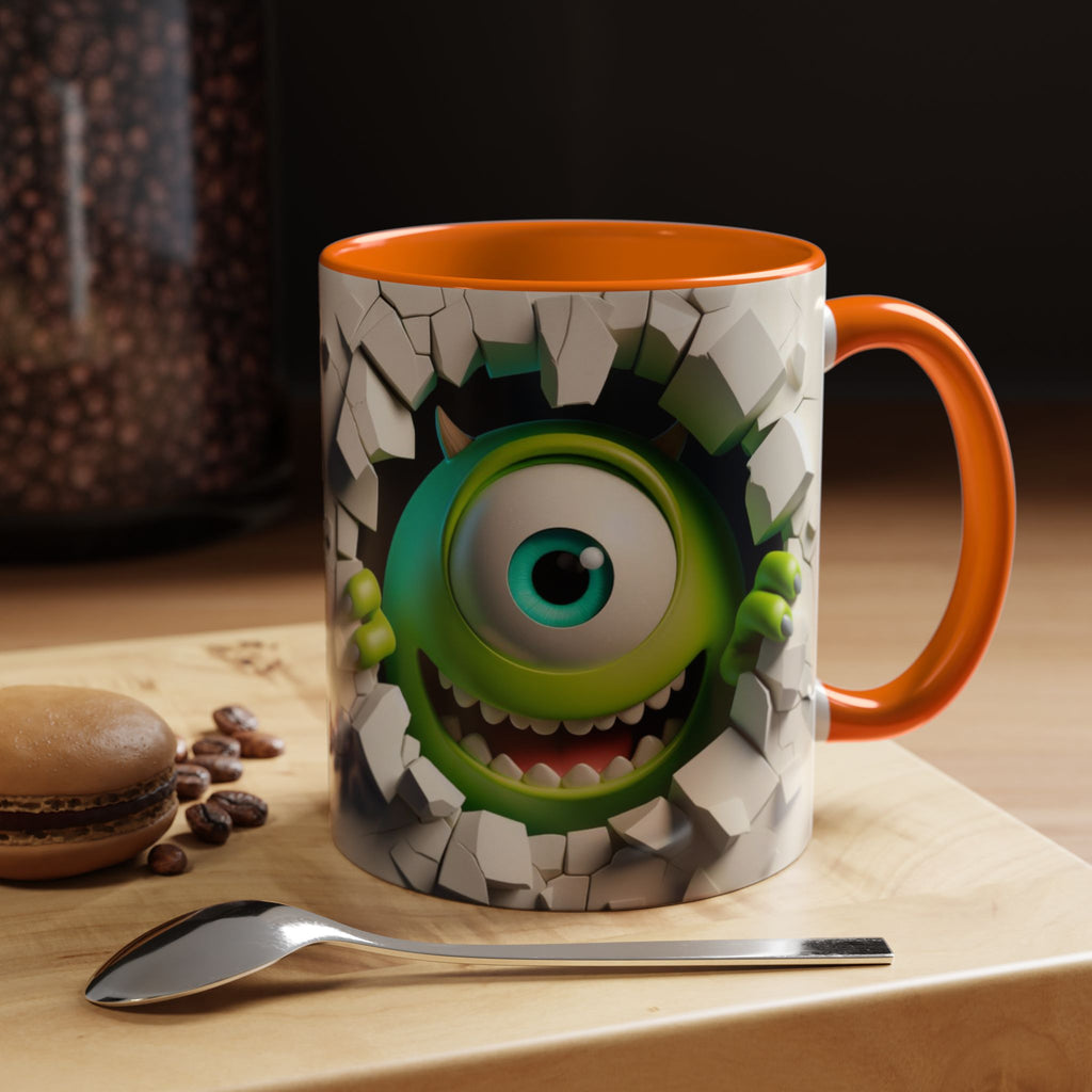 Monster's Inc Mike Peekaboo Coffee Mug – Cute One-Eyed Cartoon Accent Mug (11/15oz)