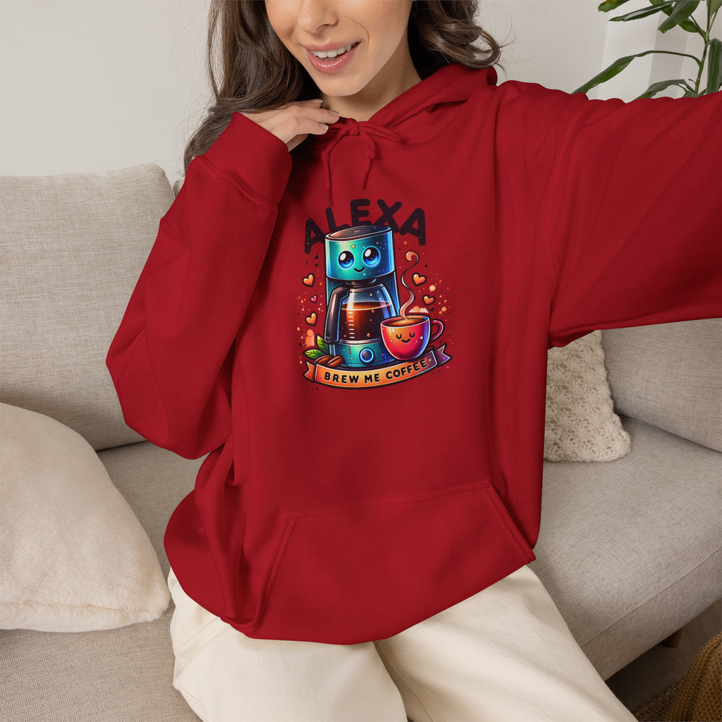 Alexa Coffee Maker Hoodie — Cute Coffee Maker with Coffee Illustration
