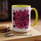 Cats Before People Coffee Mug — Pink Cat Lover Gift (11/15oz)