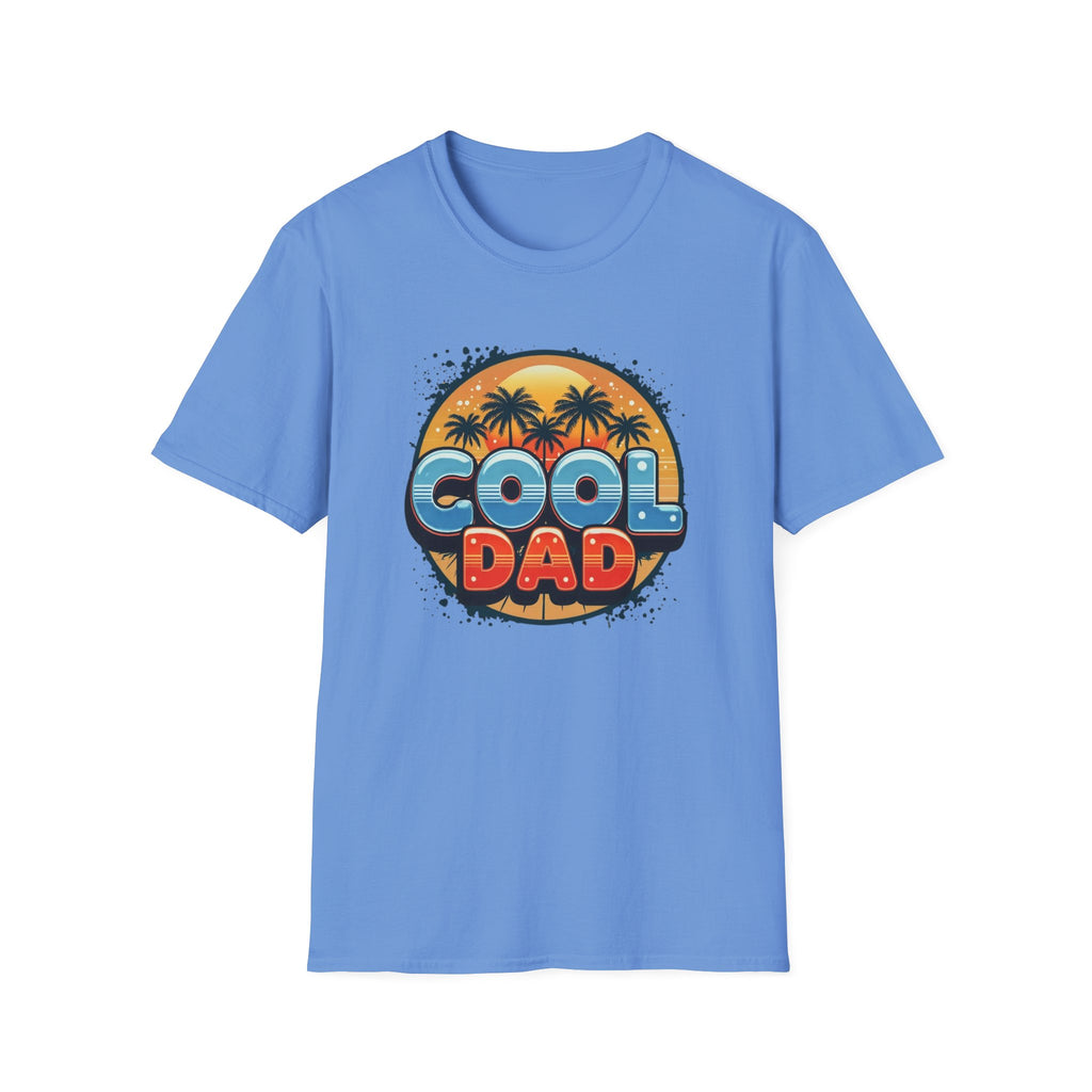 Cool Dad T-Shirt – Retro Sunset Palm Fathers Tee