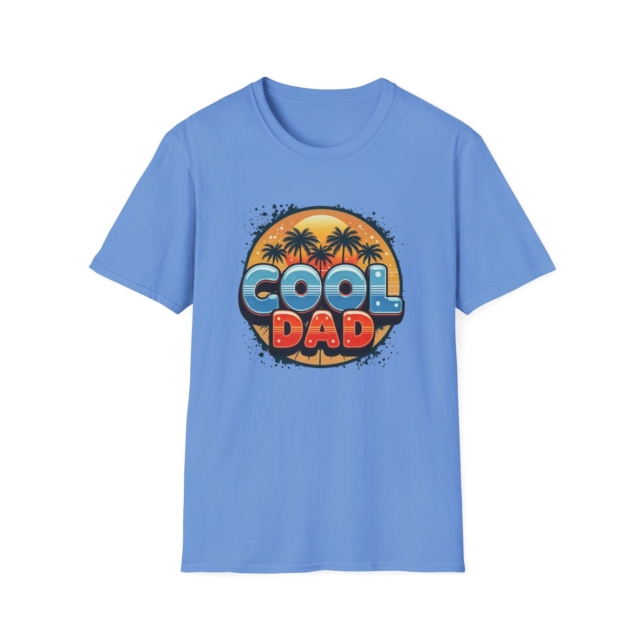 Cool Dad T-Shirt – Retro Sunset Palm Fathers Tee