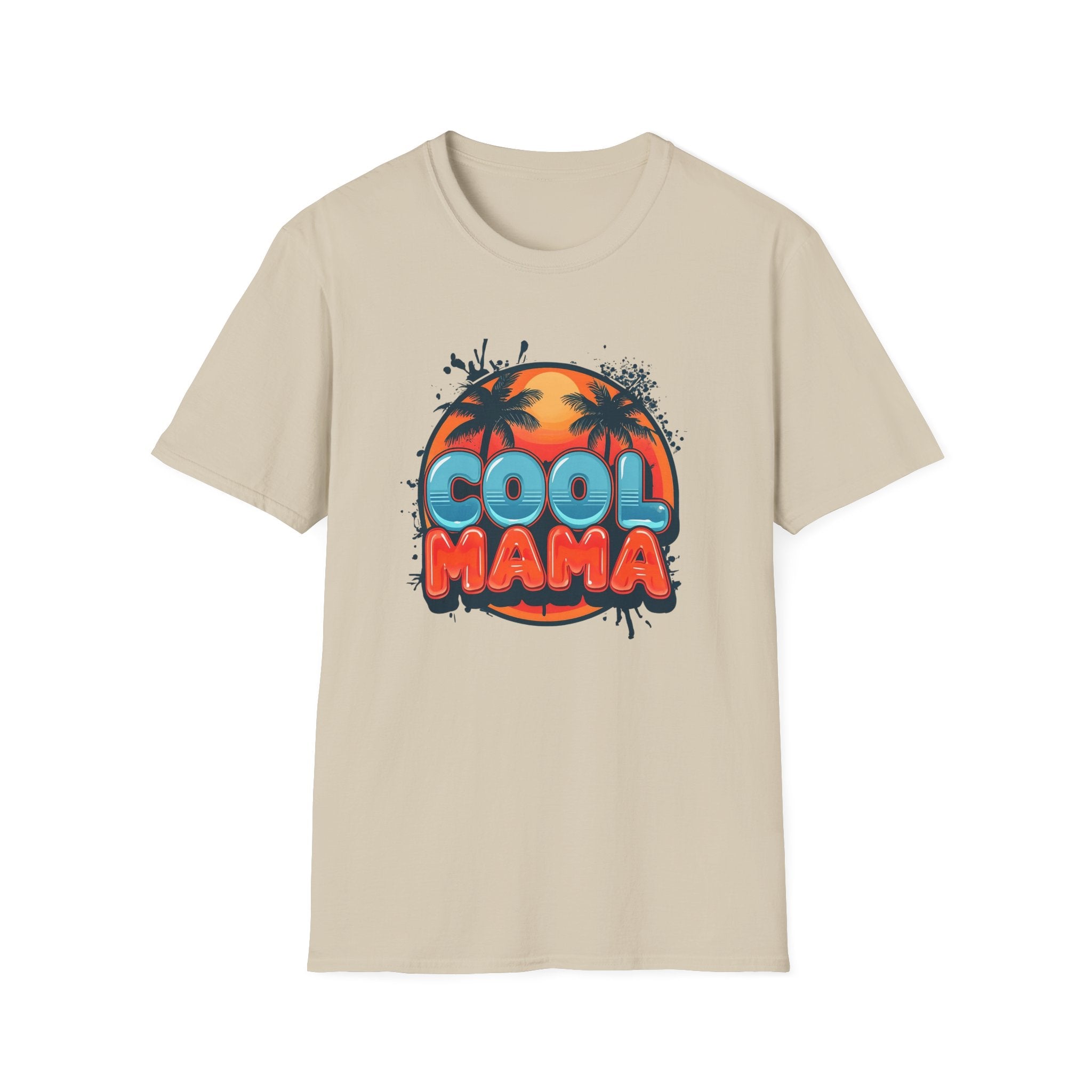 Cool Mama T-Shirt — Retro Palm Sunset Graphic Tee for Moms