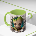 Baby Groot "Break Through" Accent Coffee Mug — Cute Guardians of the Galaxy Pop Art Gift (11/15 oz)