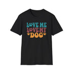 Love Me Love My Dog T-Shirt — Retro Paw Print Dog Lover Tee