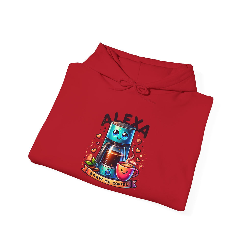 Alexa Coffee Maker Hoodie — Cute Coffee Maker with Coffee Illustration