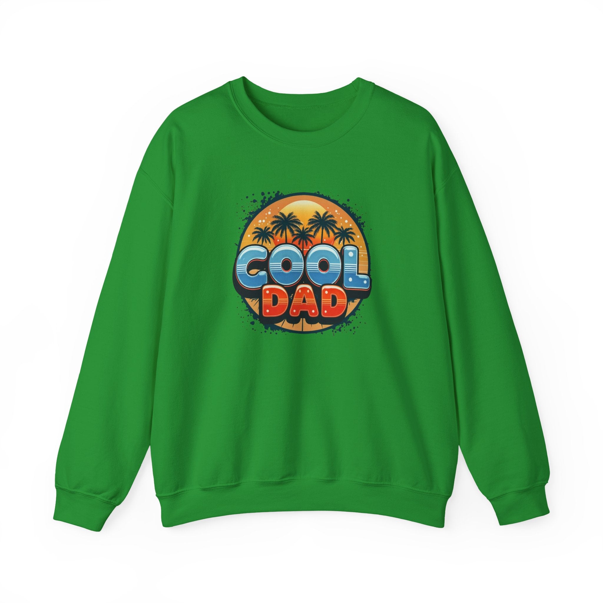 Cool Dad Crewneck Sweatshirt — Retro Sunshine Palm Beach Graphic