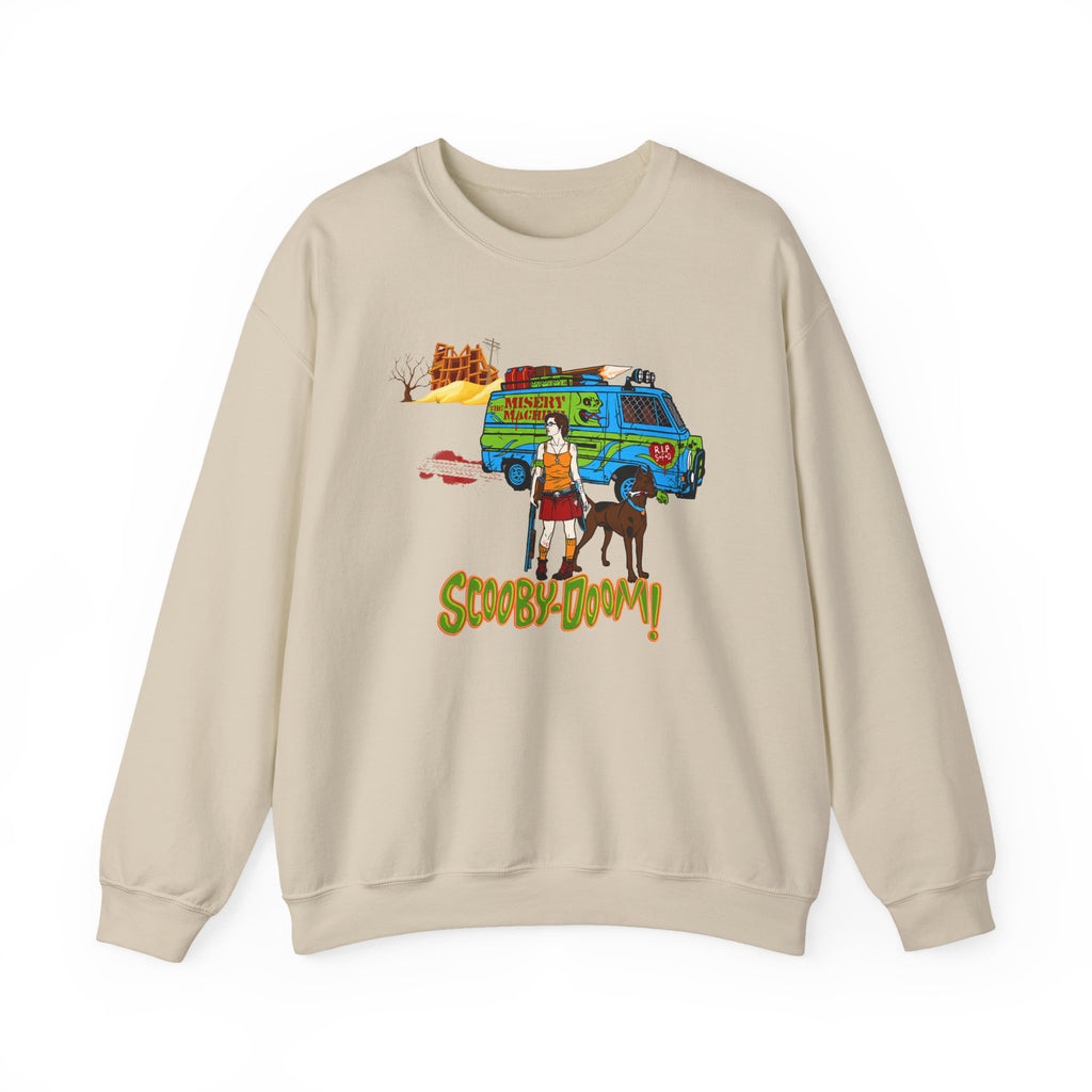 Scooby-Doom Mystery Machine Crewneck Sweatshirt — Vintage Cartoon Van & Characters