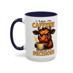 "I Run on Caffeine and Poor Decisions" Funny Cow Gift (11/15 oz) —  Coffee Mug