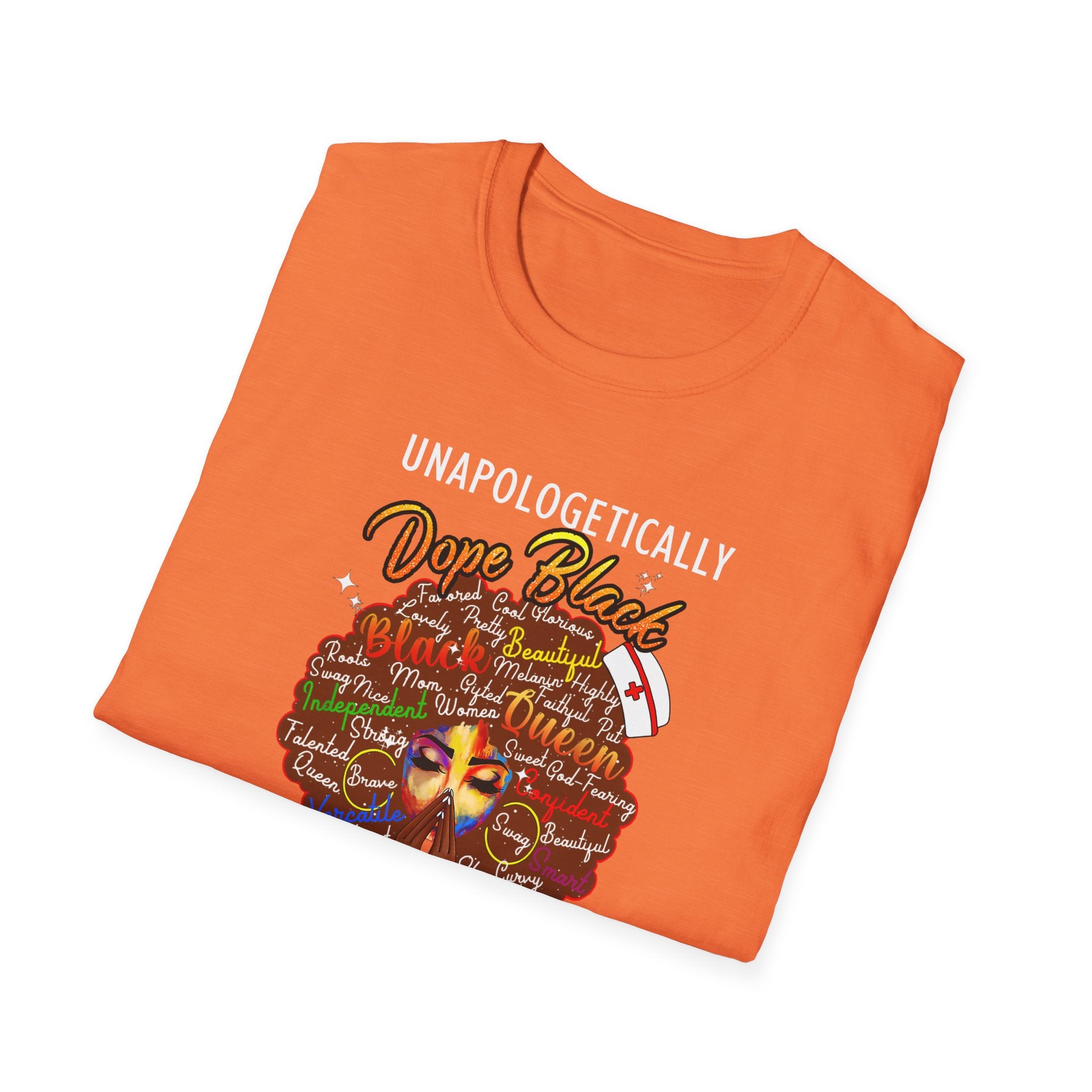 “Unapologetically Dope Black Nurse” Empowerment Tee —  Brown Afro Nurse T-Shirt