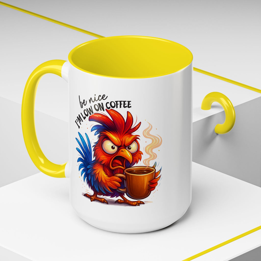 Angry Rooster 'Be Nice I'm Low on Coffee' Ceramic Coffee Mug (11/15oz)