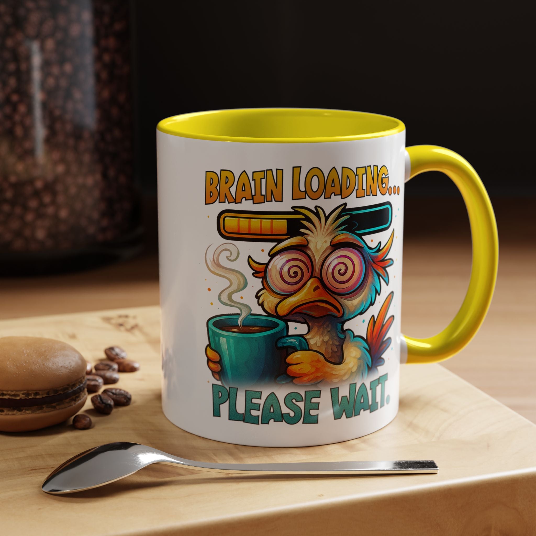 "Brain Loading... Please Wait" Funny Morning Mug for Coffee Lovers
