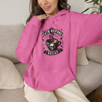 "Death Before Decaf" Coffee Skull Graphic Hoodie