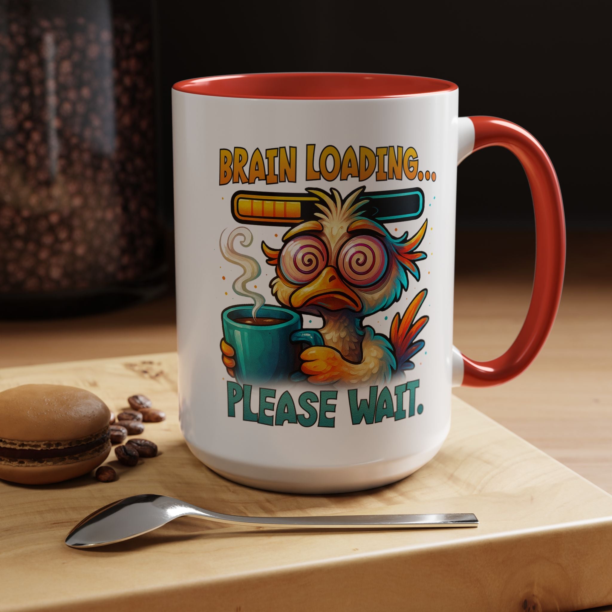 "Brain Loading... Please Wait" Funny Morning Mug for Coffee Lovers
